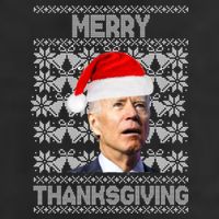 Merry Thanksgiving Funny Biden Ugly Christmas Adult Drive Performance Visor