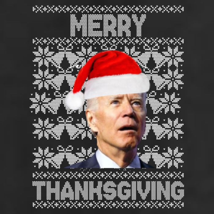 Merry Thanksgiving Funny Biden Ugly Christmas Adult Drive Performance Visor