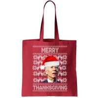 Merry Thanksgiving Funny Biden Ugly Christmas Bag