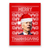 Merry Thanksgiving Funny Biden Ugly Christmas Poster