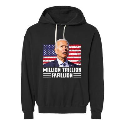 Million Trillion Fafillion Confused Biden Trump Debates 2024 Garment-Dyed Fleece Hoodie