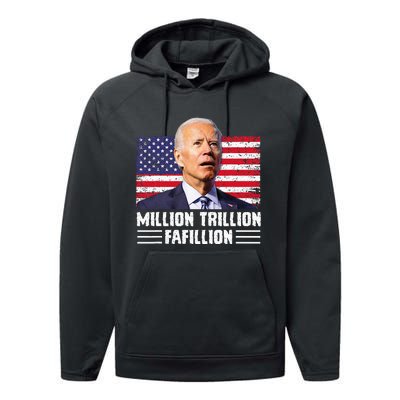 Million Trillion Fafillion Confused Biden Trump Debates 2024 Performance Fleece Hoodie