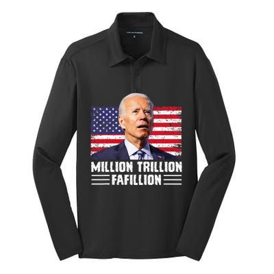 Million Trillion Fafillion Confused Biden Trump Debates 2024 Silk Touch Performance Long Sleeve Polo