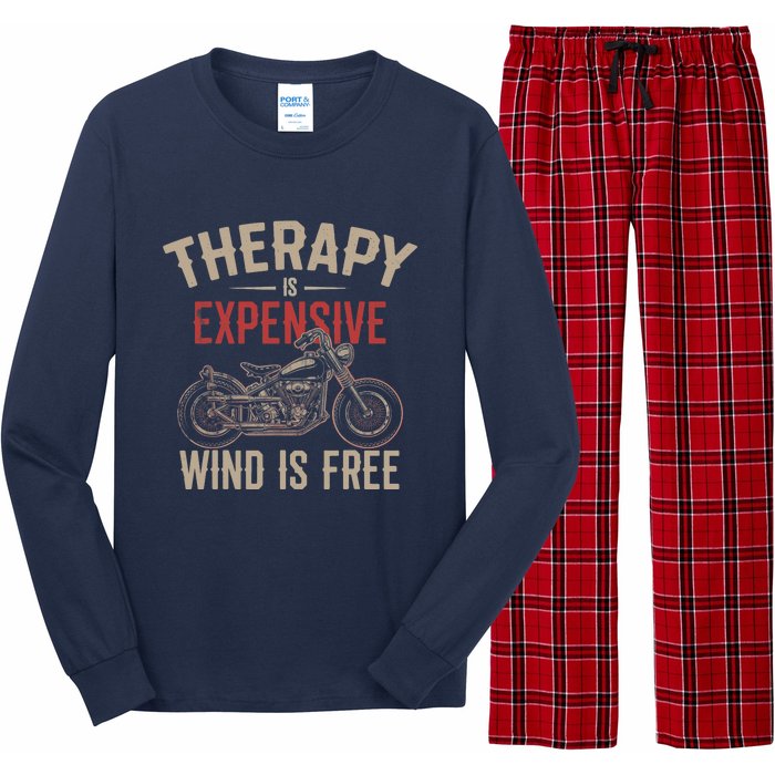 Motorcycle Therapy Funny Long Sleeve Pajama Set