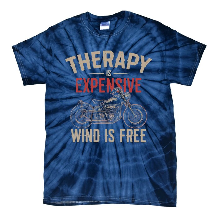 Motorcycle Therapy Funny Tie-Dye T-Shirt