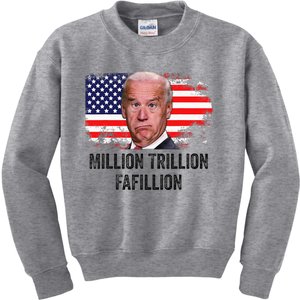 Million Trillion Fafillion Confused Biden Trump Debates 2024 Kids Sweatshirt