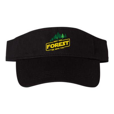 May The Forest Be With You Funny Earth Day Camping Space Pun Valucap Bio-Washed Visor