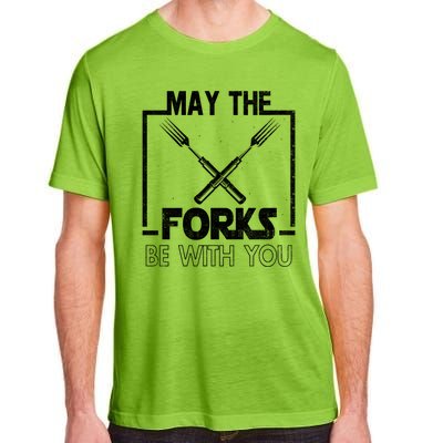 May The Fork Be With You Vintage Bbq Chef, Funny Christmas Gift Adult ChromaSoft Performance T-Shirt