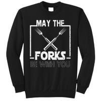 May The Fork Be With You Vintage Bbq Chef, Funny Christmas Gift Sweatshirt