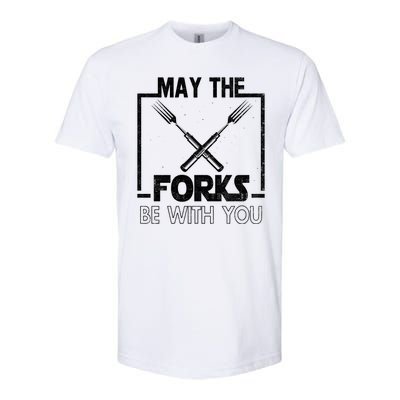 May The Fork Be With You Vintage Bbq Chef, Funny Christmas Gift Softstyle CVC T-Shirt