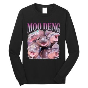 Moodeng The Famous Baby Pigmy Hippo Moodeng Long Sleeve Shirt