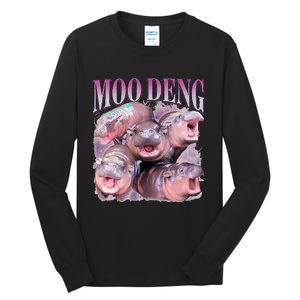 Moodeng The Famous Baby Pigmy Hippo Moodeng Tall Long Sleeve T-Shirt