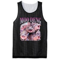 Moodeng The Famous Baby Pigmy Hippo Moodeng Mesh Reversible Basketball Jersey Tank