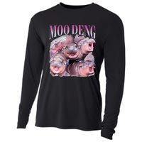 Moodeng The Famous Baby Pigmy Hippo Moodeng Cooling Performance Long Sleeve Crew