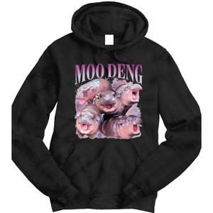 Moodeng The Famous Baby Pigmy Hippo Moodeng Tie Dye Hoodie