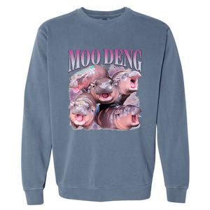 Moodeng The Famous Baby Pigmy Hippo Moodeng Garment-Dyed Sweatshirt