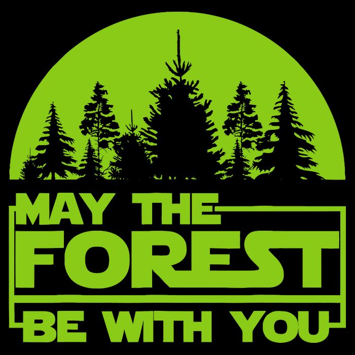 May The Forest Be With You Flexfit Unipanel Trucker Cap