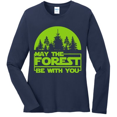 May The Forest Be With You Ladies Long Sleeve Shirt