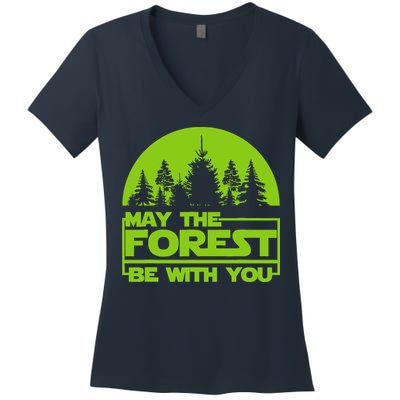 May The Forest Be With You Women's V-Neck T-Shirt
