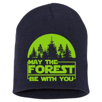 May The Forest Be With You Short Acrylic Beanie