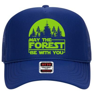 May The Forest Be With You High Crown Mesh Back Trucker Hat