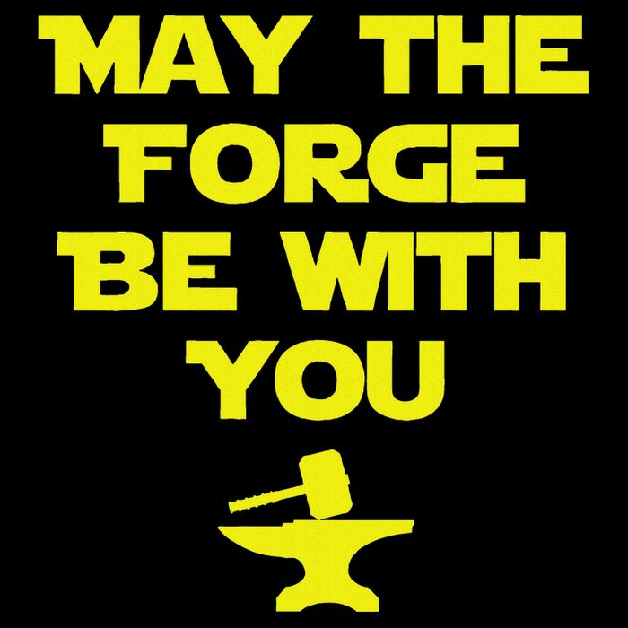 May The Forge Be With You Metallurgy Blacksmith Mousepad