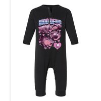 Moodeng The Famous Baby Pigmy Hippo Moodeng Infant Fleece One Piece