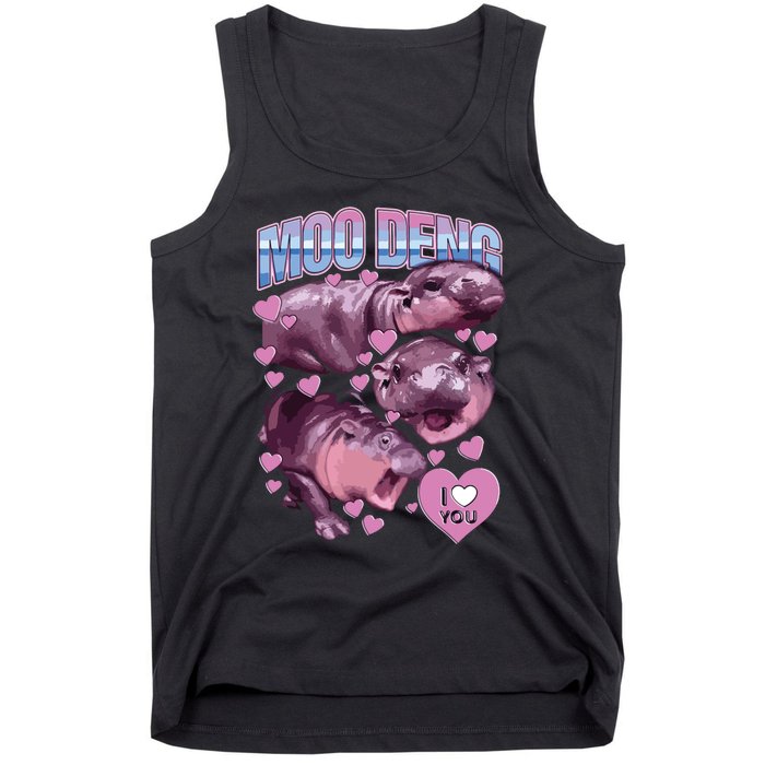 Moodeng The Famous Baby Pigmy Hippo Moodeng Tank Top