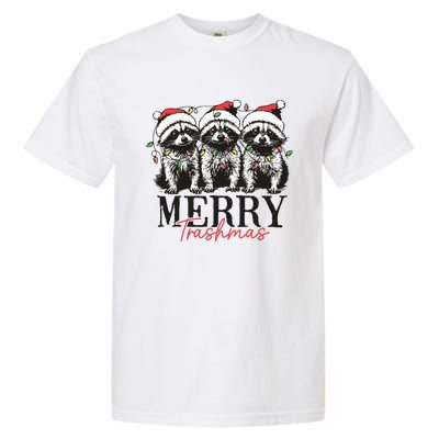 Merry Trashmas Funny Christmas Raccoon Christmas Animal Garment-Dyed Heavyweight T-Shirt