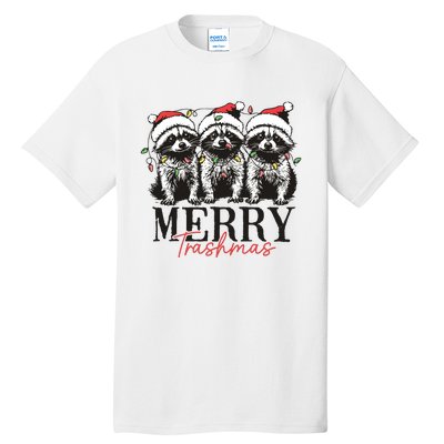 Merry Trashmas Funny Christmas Raccoon Christmas Animal Tall T-Shirt