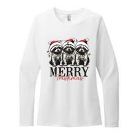 Merry Trashmas Funny Christmas Raccoon Christmas Animal Womens CVC Long Sleeve Shirt