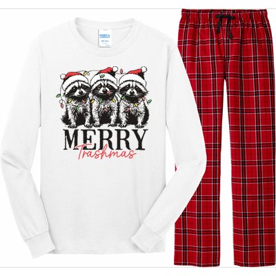 Merry Trashmas Funny Christmas Raccoon Christmas Animal Long Sleeve Pajama Set