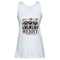 Merry Trashmas Funny Christmas Raccoon Christmas Animal Ladies Essential Flowy Tank