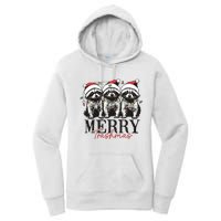 Merry Trashmas Funny Christmas Raccoon Christmas Animal Women's Pullover Hoodie