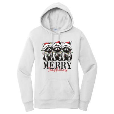 Merry Trashmas Funny Christmas Raccoon Christmas Animal Women's Pullover Hoodie