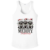 Merry Trashmas Funny Christmas Raccoon Christmas Animal Ladies PosiCharge Competitor Racerback Tank