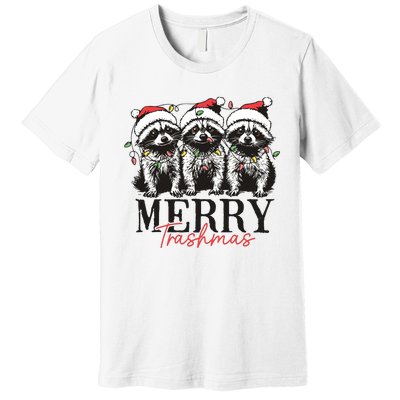 Merry Trashmas Funny Christmas Raccoon Christmas Animal Premium T-Shirt