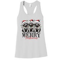 Merry Trashmas Funny Christmas Raccoon Christmas Animal Women's Racerback Tank