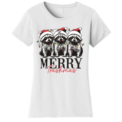 Merry Trashmas Funny Christmas Raccoon Christmas Animal Women's T-Shirt