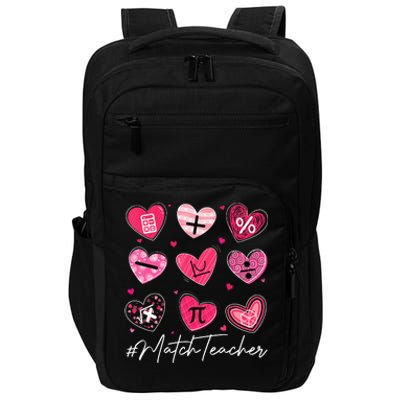 Math Teacher funny valentine's Day Pi Math Lover Impact Tech Backpack