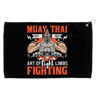 Muay Thai Fighting Mma Thai Boxing Mixed Martial Arts Gift Grommeted Golf Towel