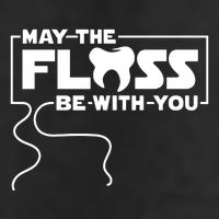 May The Floss Be With You Dentist Dentistry Dental 7 Panel Mesh Trucker Snapback Hat