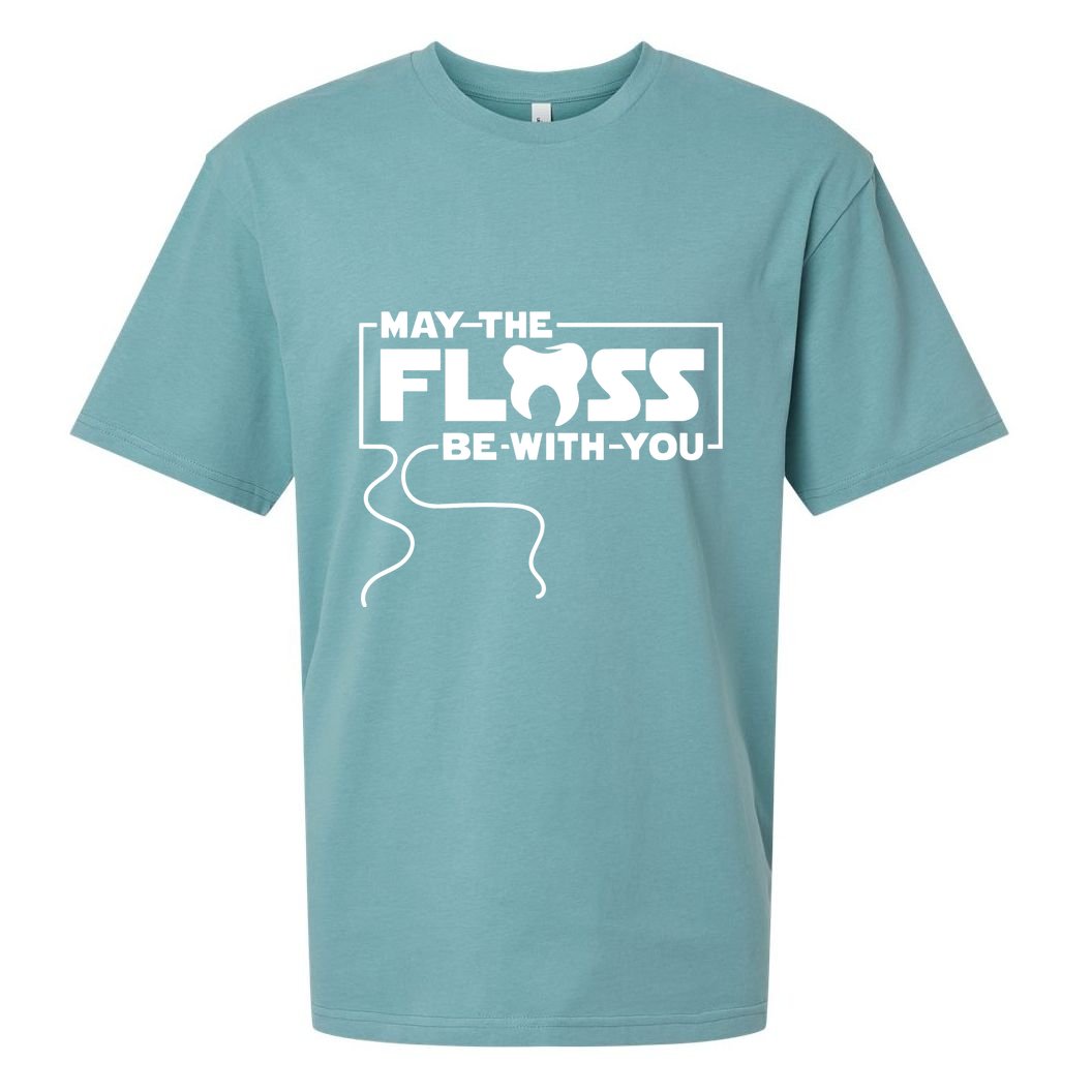 May The Floss Be With You Dentist Dentistry Dental Sueded Cloud Jersey T-Shirt