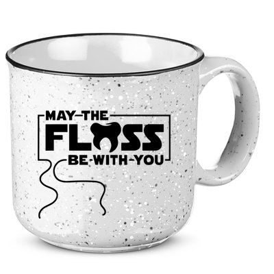 May The Floss Be With You Dentist Dentistry Dental 15oz Campfire Ceramic Mug