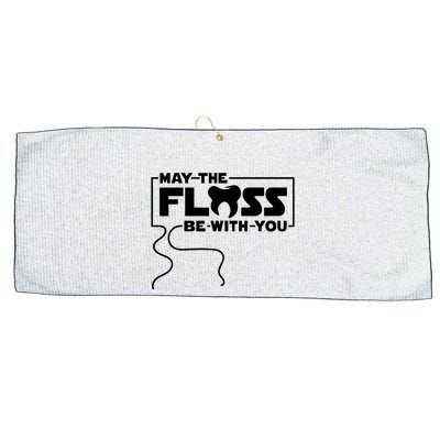 May The Floss Be With You Dentist Dentistry Dental Large Microfiber Waffle Golf Towel