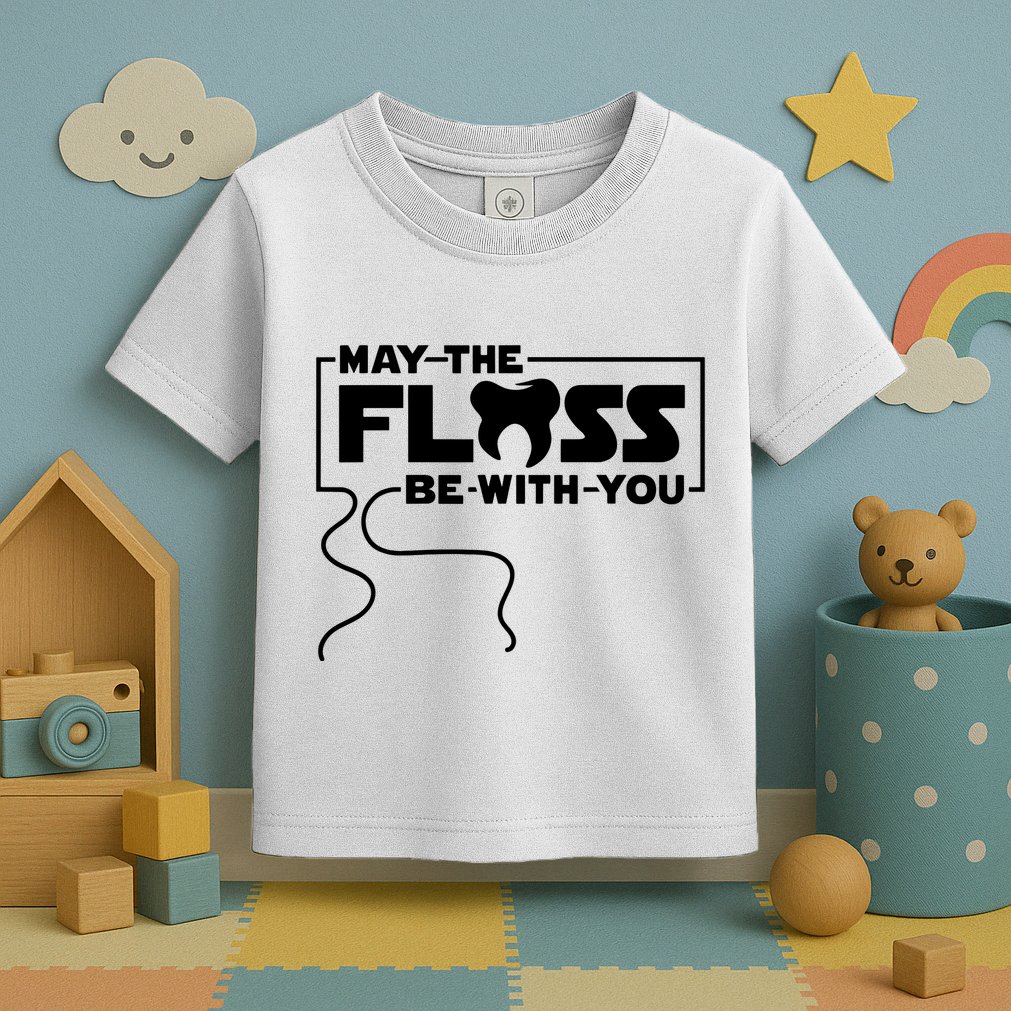 May The Floss Be With You Dentist Dentistry Dental Toddler T-Shirt