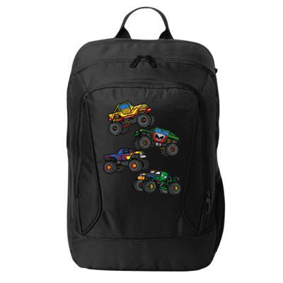 Monster Truck Funny Gift For Gift Assorted Boys Monster Truck Meaningful Gift City Backpack