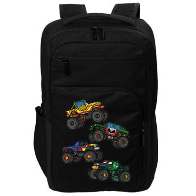 Monster Truck Funny Gift For Gift Assorted Boys Monster Truck Meaningful Gift Impact Tech Backpack