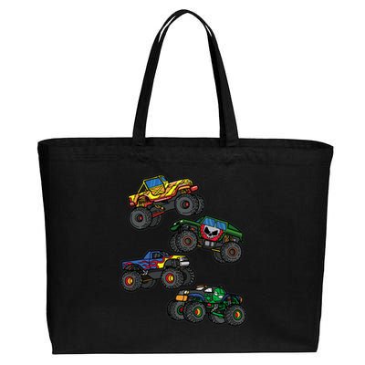 Monster Truck Funny Gift For Gift Assorted Boys Monster Truck Meaningful Gift Cotton Canvas Jumbo Tote