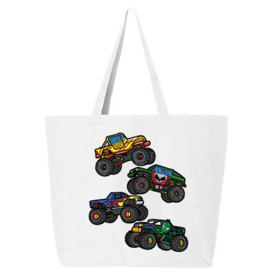 Monster Truck Funny Gift For Gift Assorted Boys Monster Truck Meaningful Gift 25L Jumbo Tote